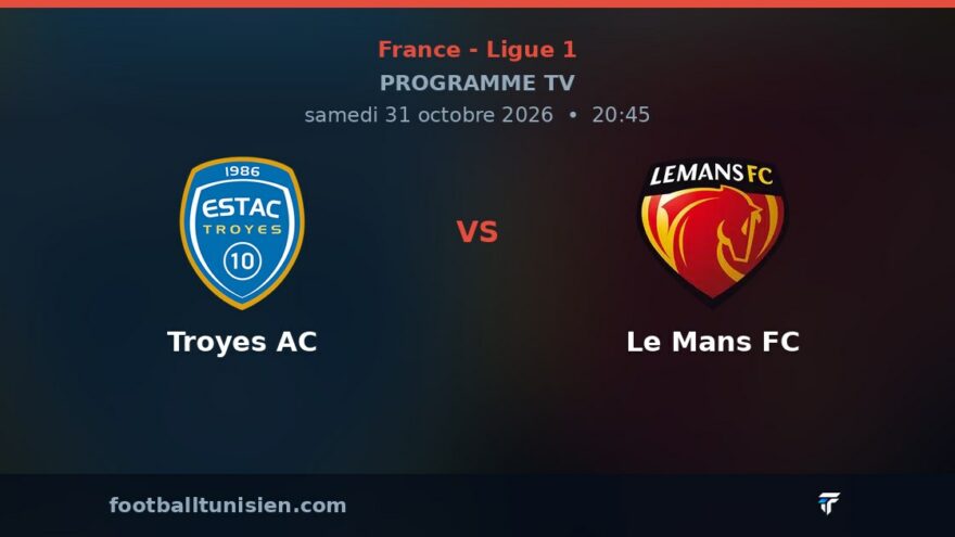 Troyes AC - Le Mans FC : sur quelle chaîne voir le match ?