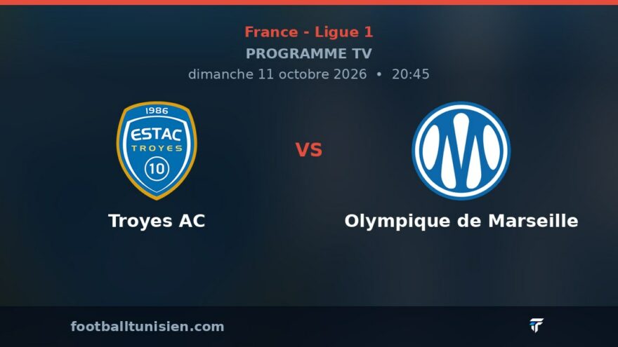 Troyes AC - Olympique de Marseille : sur quelle chaîne voir le match ?