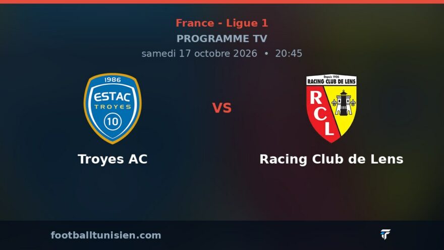Troyes AC - Racing Club de Lens : sur quelle chaîne voir le match ?